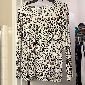 Chico’s long sleeve animal pattern. Size 1(8-10)